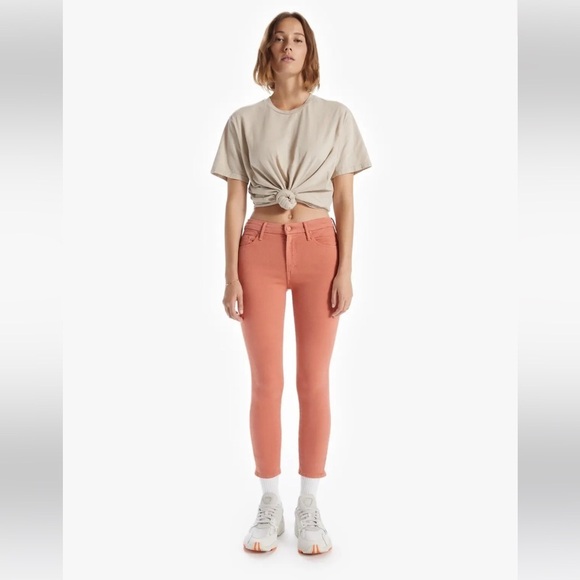 MOTHER Denim - MOTHER The Looker Crop Skinny Play Date Mango Size 26